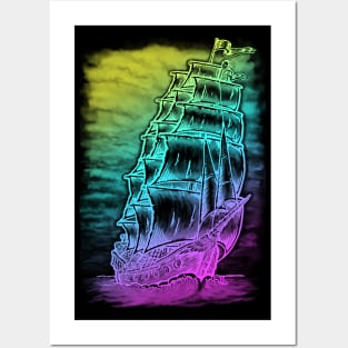 Caleuche Ghost Pirate Ship - Color Posters and Art